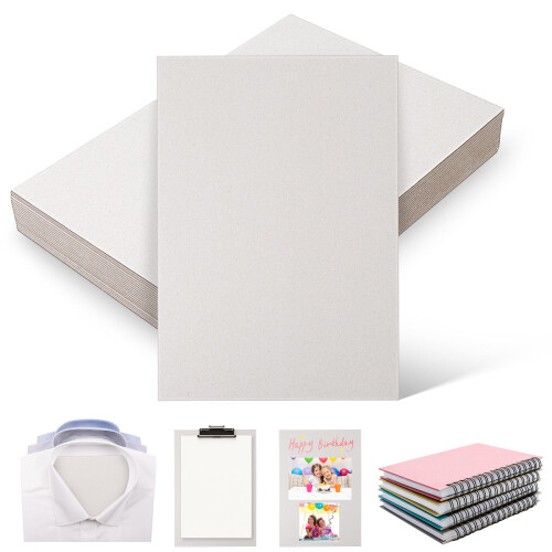 20 Sheets Gray Cardboard Model 29.70x21.00x0.02cm Grey