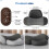 3 in 1 Neck Massager,Heated Massage Neck Pillow 2