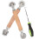 Screen Door Roller Tool Assorted Color 3pcs 8.7x1.6in 10