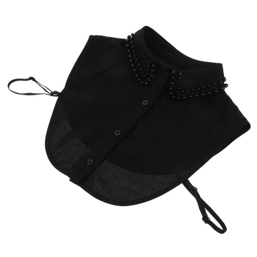 Faux Noir Orné De Perles Pour Femme En Polyester Durable