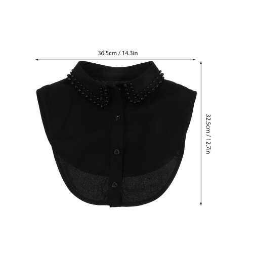 Faux Noir Orné De Perles Pour Femme En Polyester Durable 1