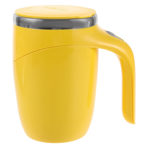 Magnetic Automatic Stirring Coffee Mug Yellow 1set