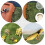 Fake Grass Turf Turtle Tank Decorations Olive Green 1pcs 10