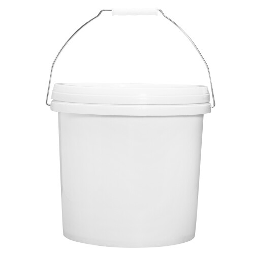 1Pc White Kitchen Bucket Durable Plastic Household Liquid Holder