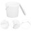 1Pc White Kitchen Bucket Durable Plastic Household Liquid Holder 3