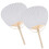 2pcs Blank Paper Fans Diy Graffiti White Handheld Artistic 9