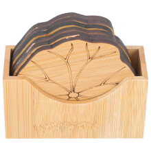 1 Set Bambus Coaster Thuis Lotusblad Theekopjes Pads Hitte Isolatie