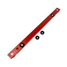 Miter Gauge for Woodworking, 300mm Aluminum Alloy T-Slot, Compatible with Table Saws and Milling Machines, Red