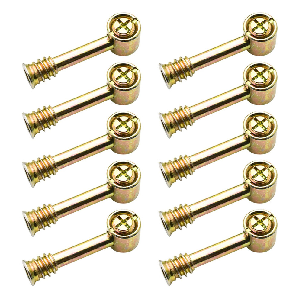 Furniture Board Hammer Nut Screw Eccentric Fitting Lock Nut 10-Pack For Cabinet Drawer And Wardrobe Panel Connection 6447073298004