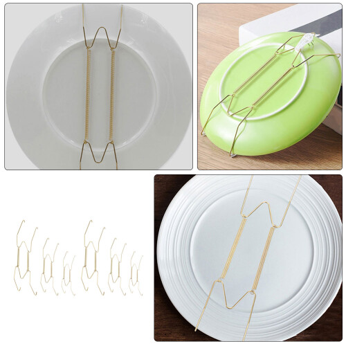 6 Pcs Spring Hanging Plate Rack Decorative Hanger For Wall Holder 2