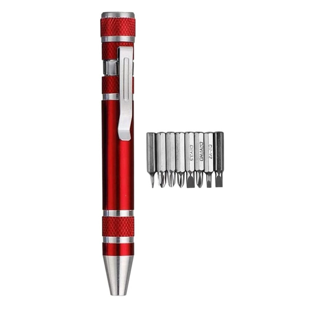 9 Pcs Mini Screwdriver Set, 8 in 1 Aluminum Handle, Phillips Portable Tool for Electronics, Durable Precision Repair-image-OPC-PK8NZR8-NEW