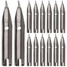 Qnmwood 20pcs Metal Calligraphy Nibs 0.38mm Replacement Pens