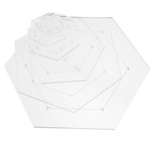 Mlins 6 Pcs Patchwork Ruler Quilting 18.00x15.70x0.30cm Transparent