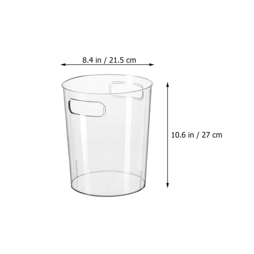 Office Trash Can Clear Design Practical Household Garbage Bin 1