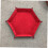 Collapsible Cube Compartment Storage Boxes Red Leather Hexagonal Tray for Organizing Dice and Small Items 4