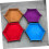 Collapsible Cube Compartment Storage Boxes Red Leather Hexagonal Tray for Organizing Dice and Small Items 2