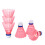 Badminton Shuttlecocks Pink 6pcs 2.8x2.8x3.5in Nylon Plastic 4