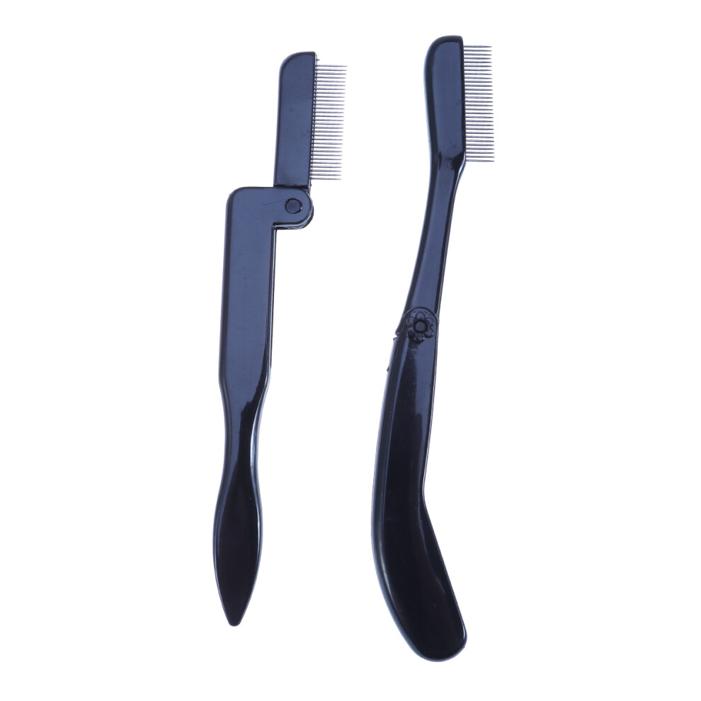Inoomp 2 Pcs Lash Separator Comb Eyebrow Grooming Tool Foldable Eyelash