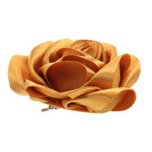 Fabric Brooch Flower Bouquet Golden Satin Brooch For Dress 1pack