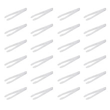 Eye Lash Tweezers Transparent 50pcs 2.6x0.5in