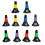 Assorted Color Basketball Training Cones 10pcs 23x17.5cm 1