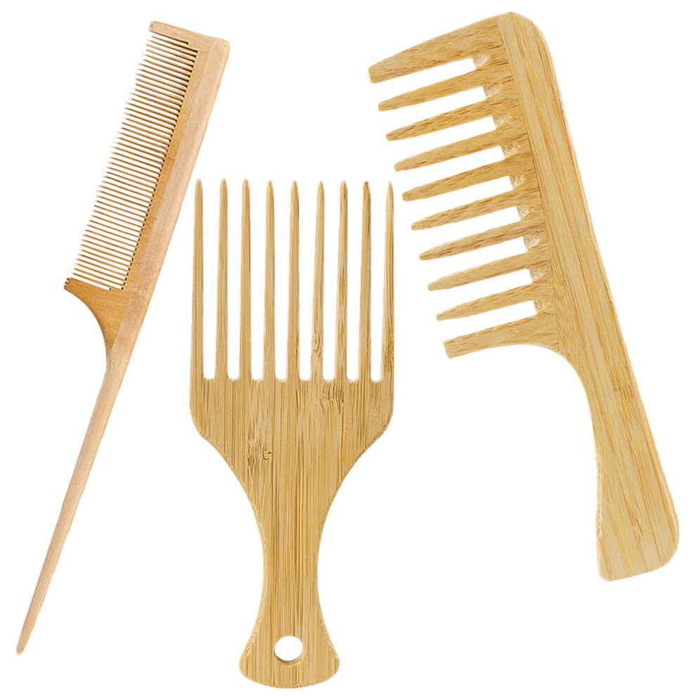 Solustre Unisex Hair Picks For Curly Wide Tooth Brush Lightweight Comb