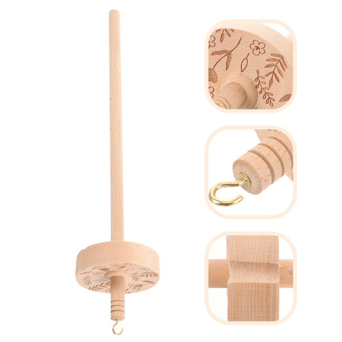 Wood Thread Organizer Rack Drop Spindle Khaki 1pack 1