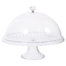 Acrylic Cake Tray With Dome Lid For Desserts And Candy