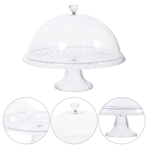 Acrylic Cake Tray With Dome Lid For Desserts And Candy 2