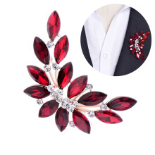 Crystal Leaf Bristle Bride Rhinestone Brooch Brooches For Bouquets