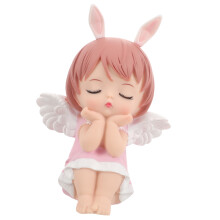 Pink Vinyl Angel Cake Decoration Cute Cartoon Party Decor