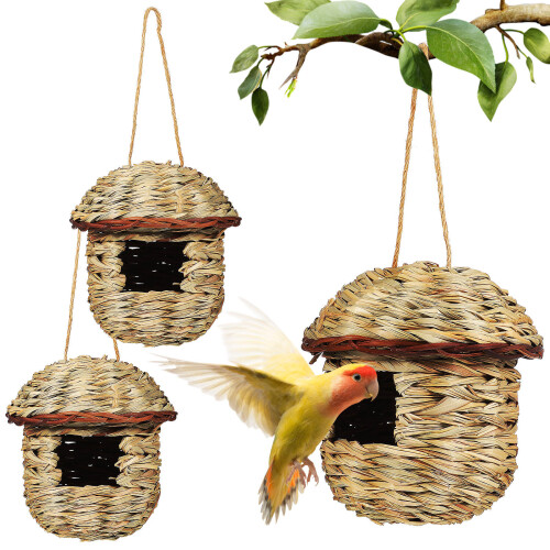 Decorative Bird Houses Jute Cord 3pcs 1