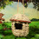 Decorative Bird Houses Jute Cord 3pcs 9