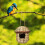 Decorative Bird Houses Jute Cord 3pcs 4