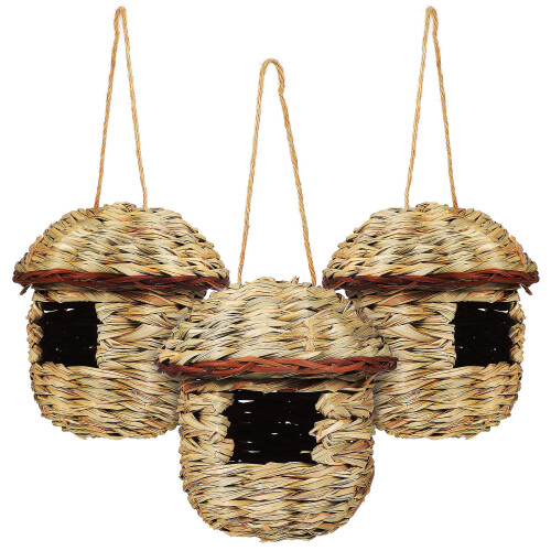 Decorative Bird Houses Jute Cord 3pcs