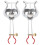 Clarinet Lyre Iron 2pcs 5.38x2.04x0.75in 3