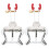 Clarinet Lyre Iron 2pcs 5.38x2.04x0.75in 7