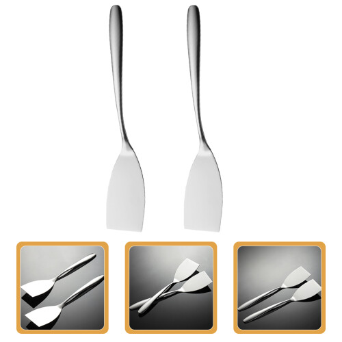 2pcs Kitchen Steak Spatula Metal Turning Tools For Home Users 1