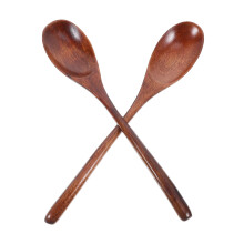 2pcs Wooden Spoons Set For Kitchen Serving Salad Soup Food Stirring