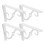 Triangle Bracket Metal Shelf Brackets White 4pcs 7.9x5.5x1in 10