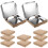 Food Packaging Boxes Kraft Paper 10pcs Rectangular Takeaway 10
