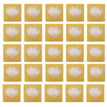 50Pcs Golden False Eyelash Case Paper Organizer Compact Lash Holder