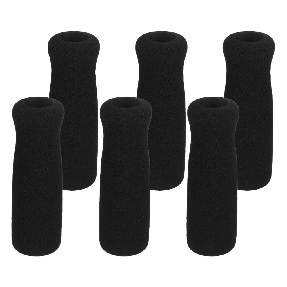 Artibetter Black 6Pcs Sponge Crutch Handle Grips Non-Slip Walking Cane Grip Wraps