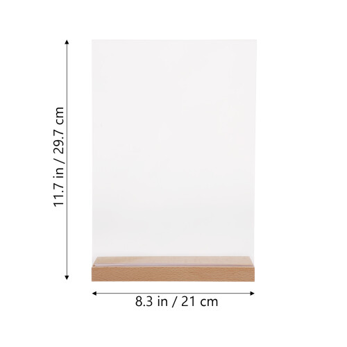 Beech Wooden Table Card Restaurant Sign Stand Small Tabletop Holder 1