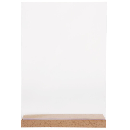 Beech Wooden Table Card Restaurant Sign Stand Small Tabletop Holder 2