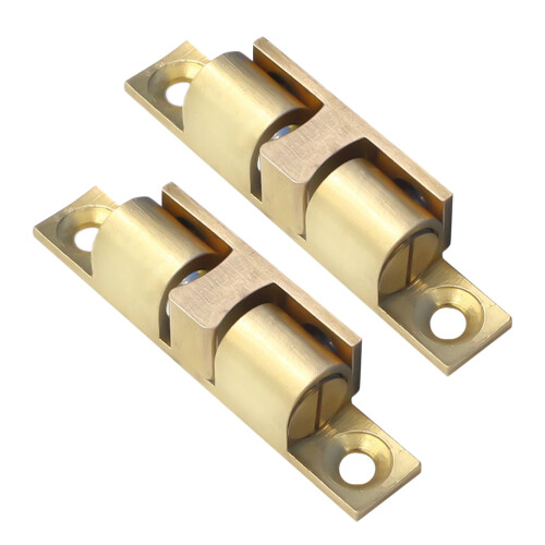 Ball Door Latch Ball Catches Yellow Solid Brass 2pcs 1