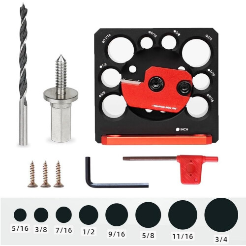 820 mm Electric Drill for Woodworking, Adjustable Doweling Machine with Carbide Blade, Type D (Inch) Specifications 1