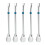 5Pcs Stainless Steel Stirring Straw Spoon Blue Filtered Drinking Tool 1
