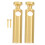 2 Pcs Boat Hand Rail Fitting Flat Handrail Connector Golden 1