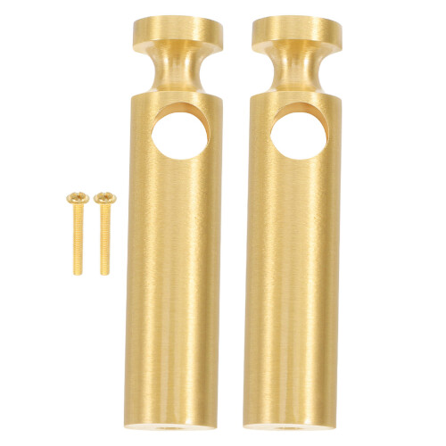2 Pcs Boat Hand Rail Fitting Flat Handrail Connector Golden